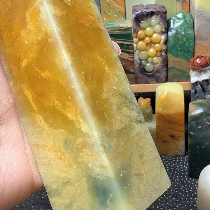 青田石爱***生青田封门菜花