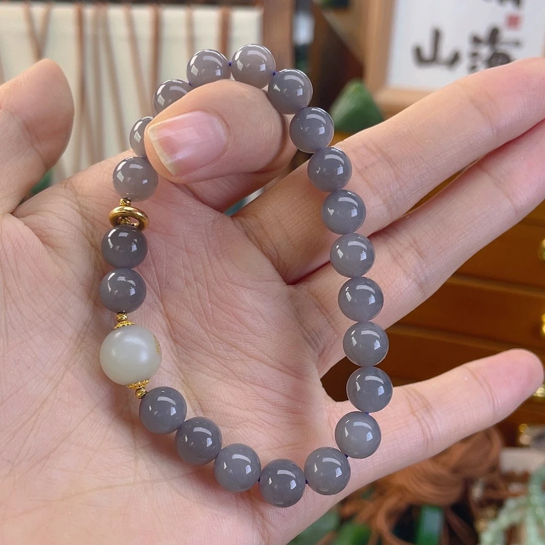 【闪购商品】手链18K金镶嵌和田玉