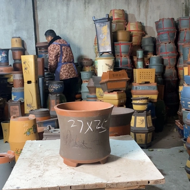 紫砂花盆紫砂哈人