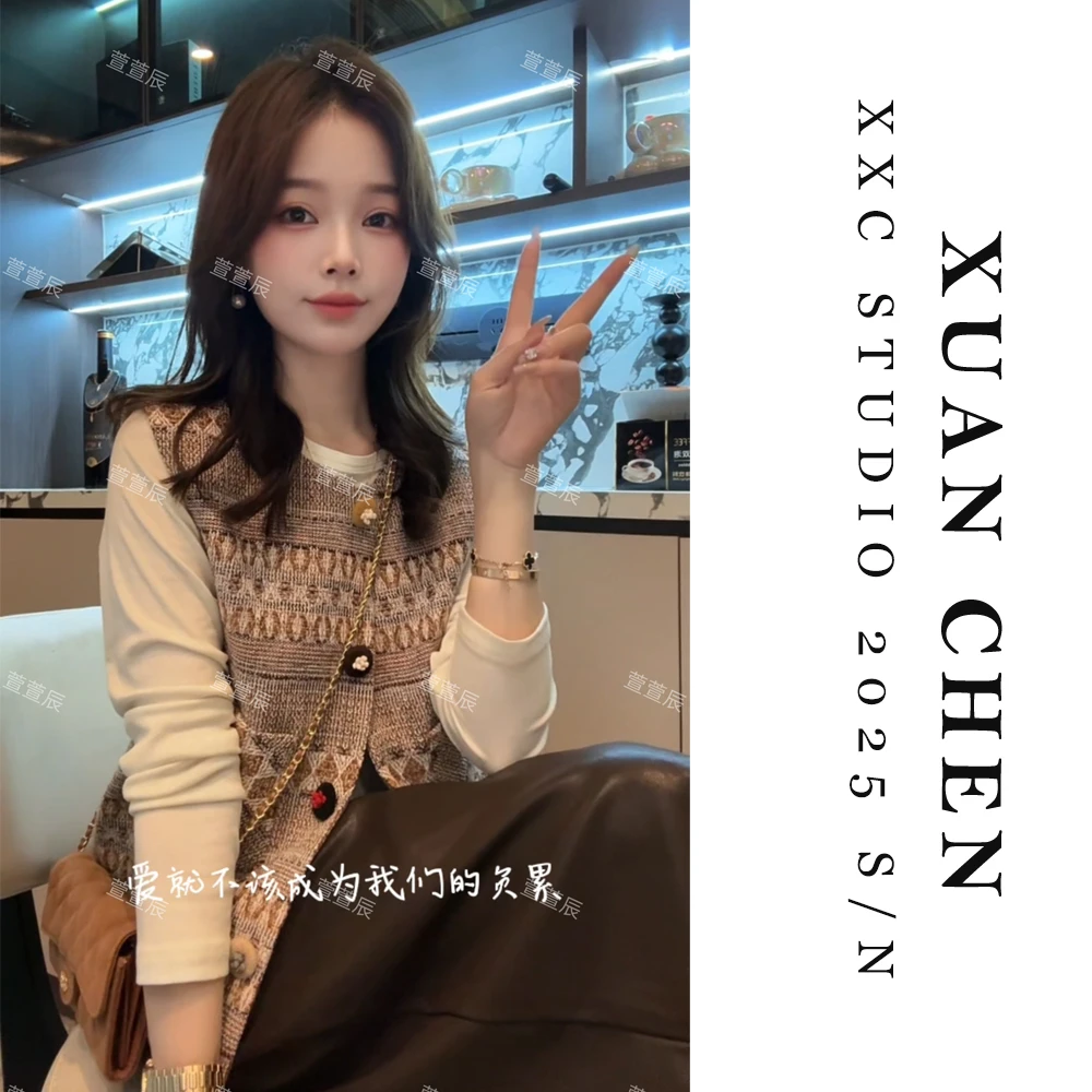 【哈尼公主】马甲女款2025新款爆款早秋时尚炸街复古民族风马夹8769