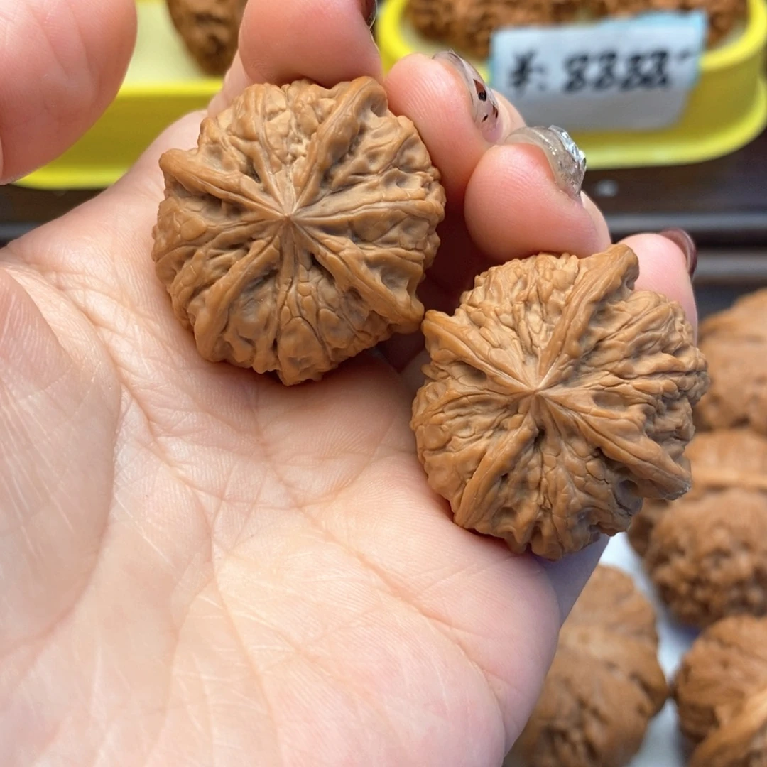 把件文玩核桃36尺雨花石四棱