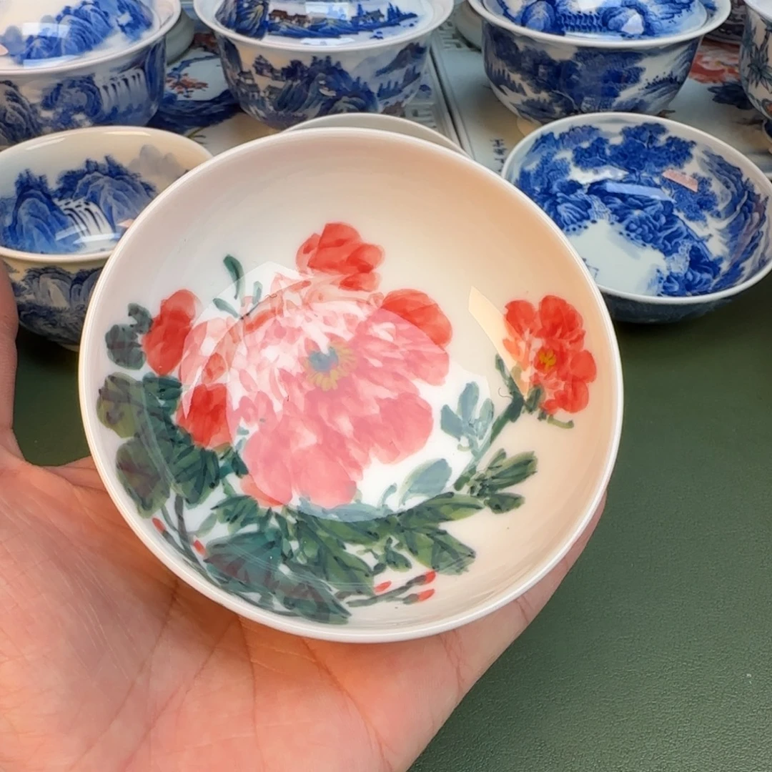 陶纯手工纯手绘茶具石头381