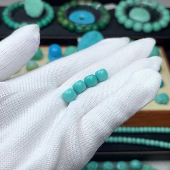 高瓷8mm老型对珠一对