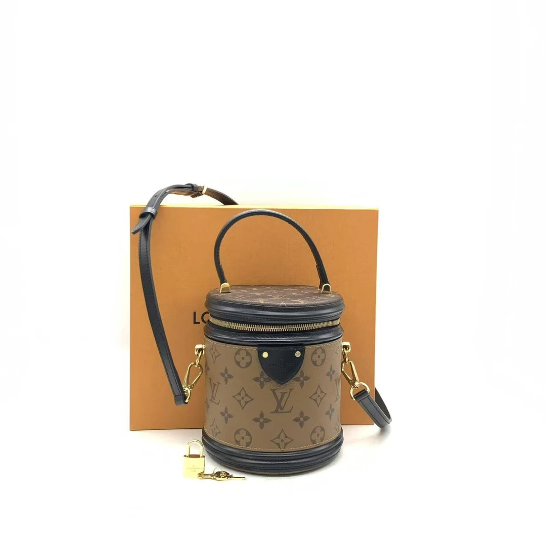 未使用 LouisVuitton/路易威登 【安则专属】老花发财桶包