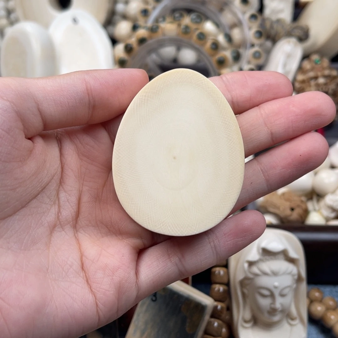 把件猛犸象牙鸡心饼