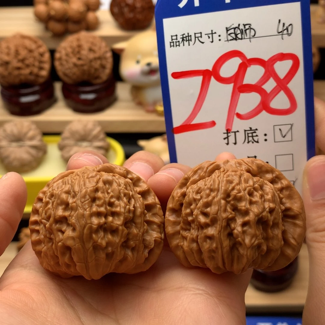 吊坠文玩核桃白狮子40尺