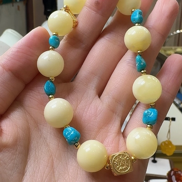 琥珀未镶嵌颈饰手链