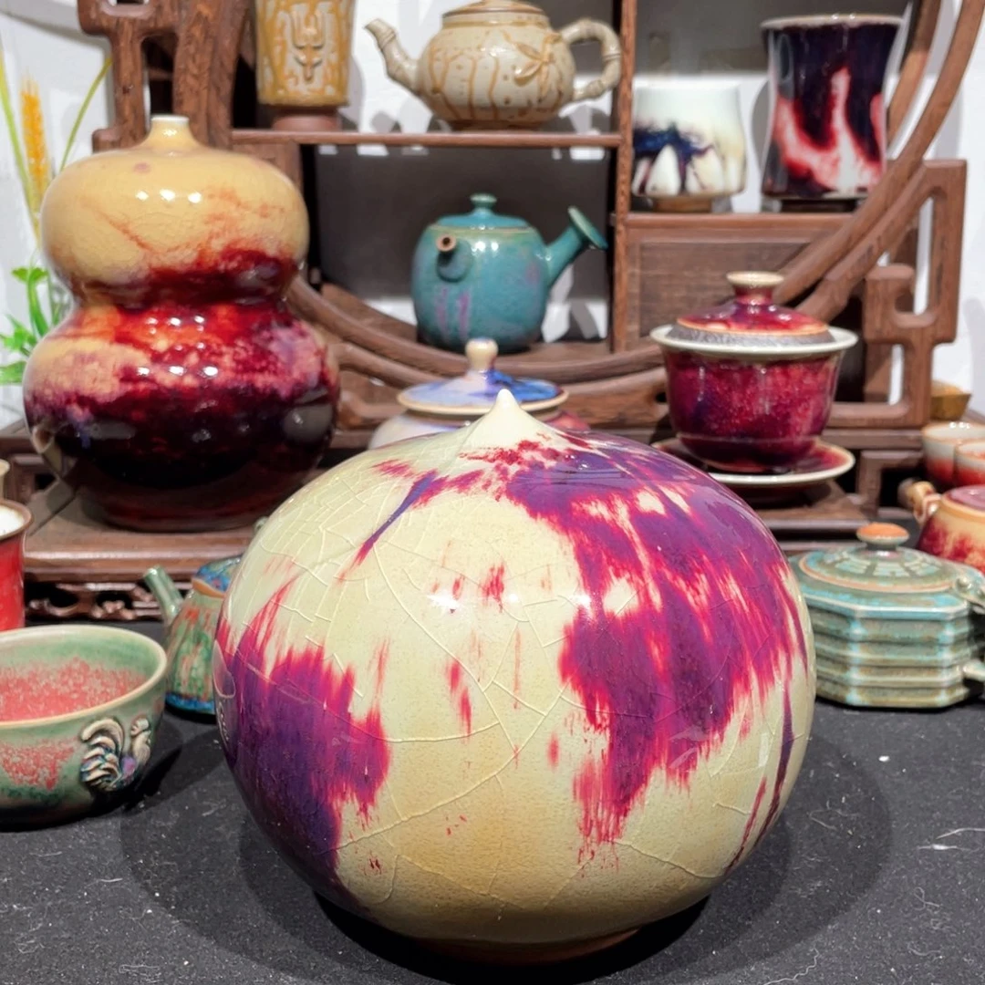 中国神后钧瓷寿桃
