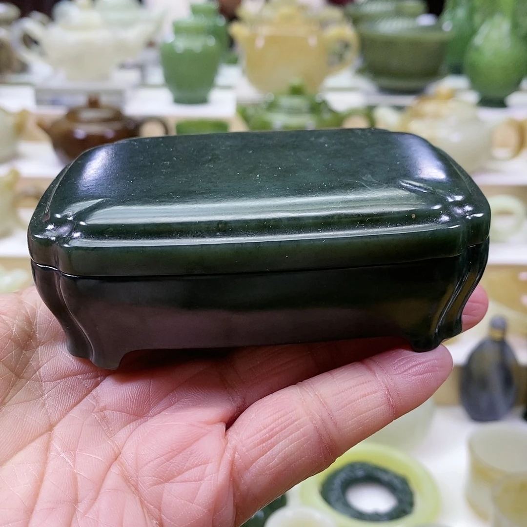和田玉香盒未镶嵌