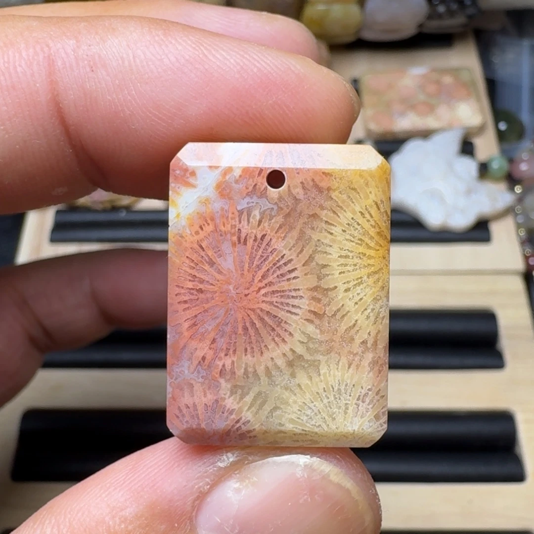 未镶嵌纯天然色有机玉石保真色硅化玉