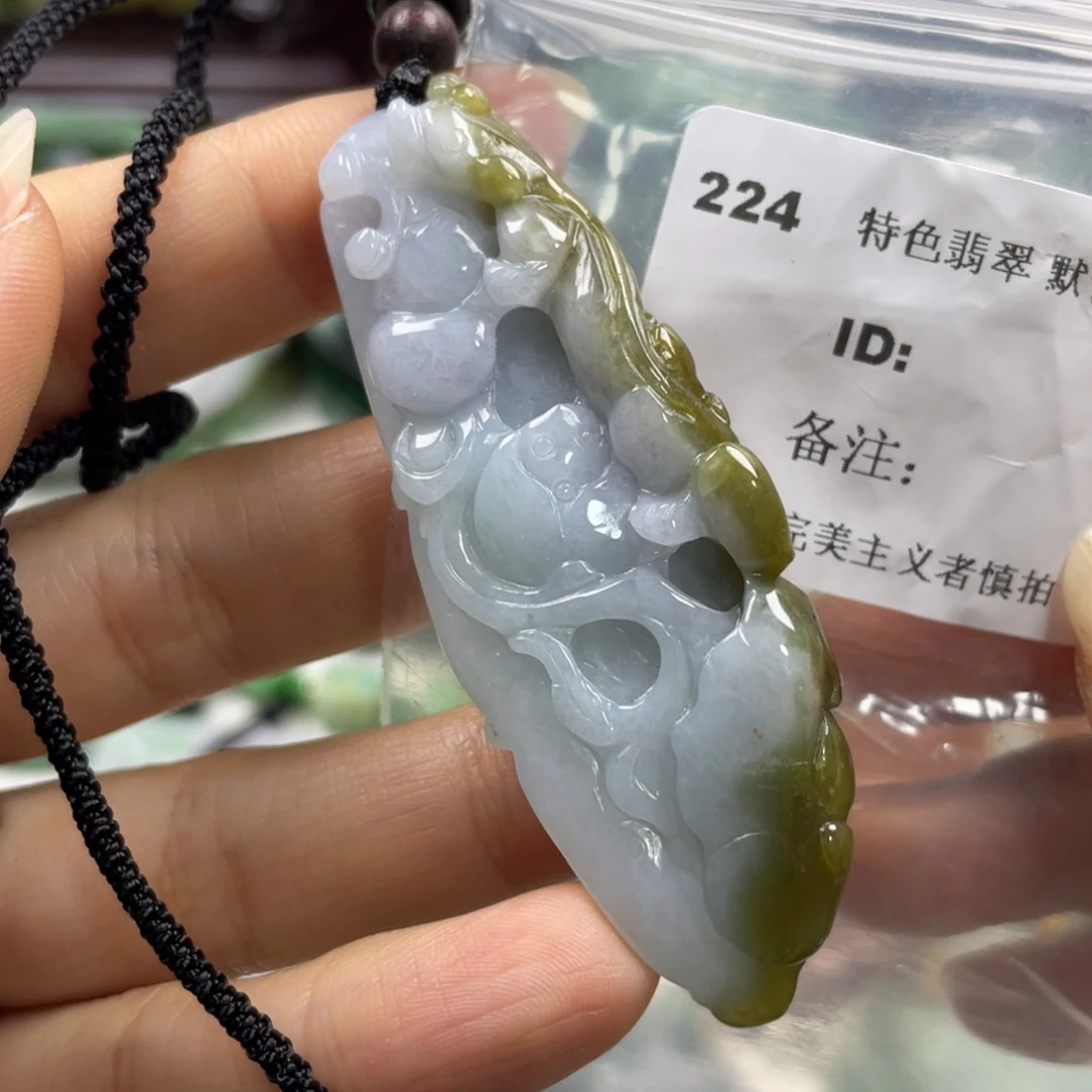 翡翠未镶嵌颈饰牌子