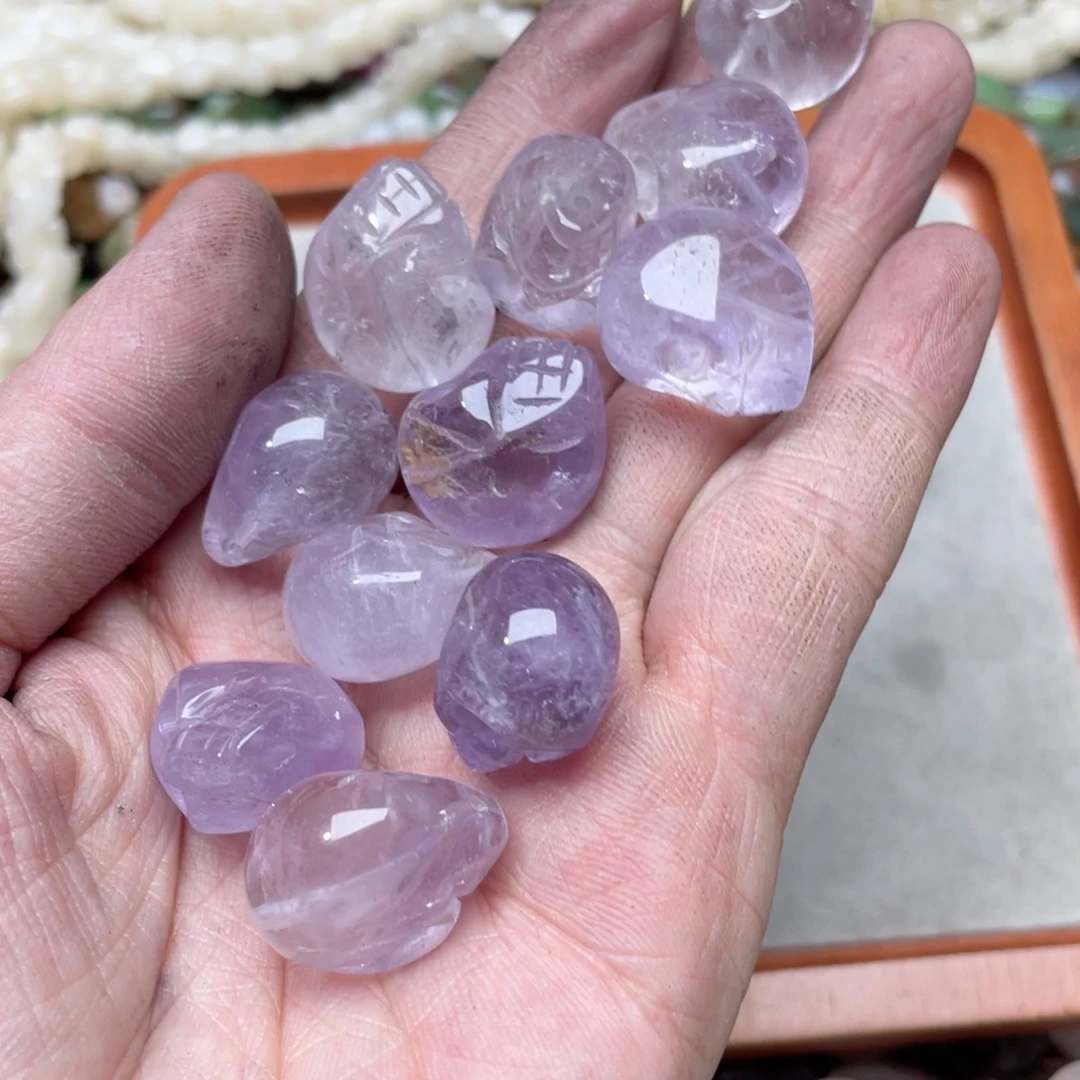 玛瑙/玉髓合金珠宝半成品一个18mm紫水晶