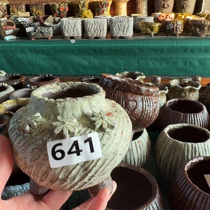 内口5高9粗陶手工