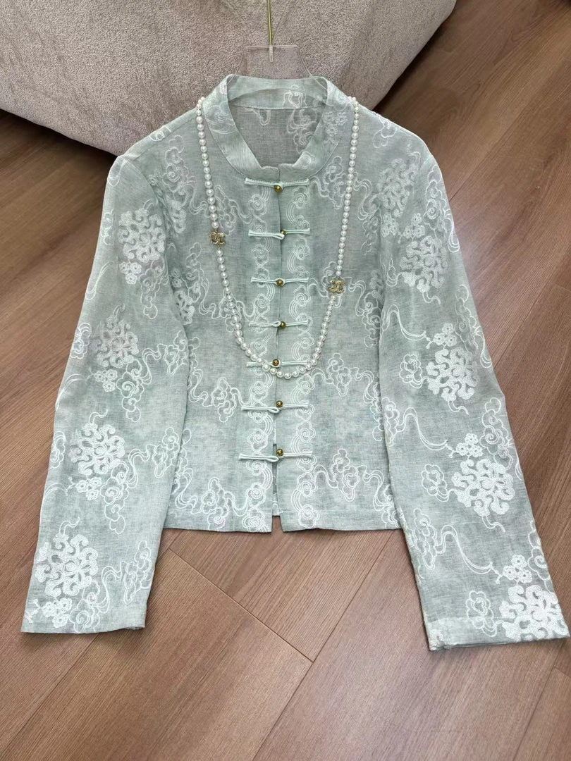 陈诺服饰——2025【花香满园】新中式国风重工刺绣百搭显瘦外套#705