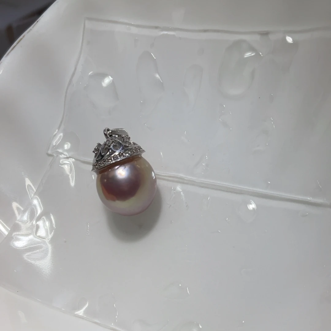 淡水珍珠银S925镶嵌颈饰