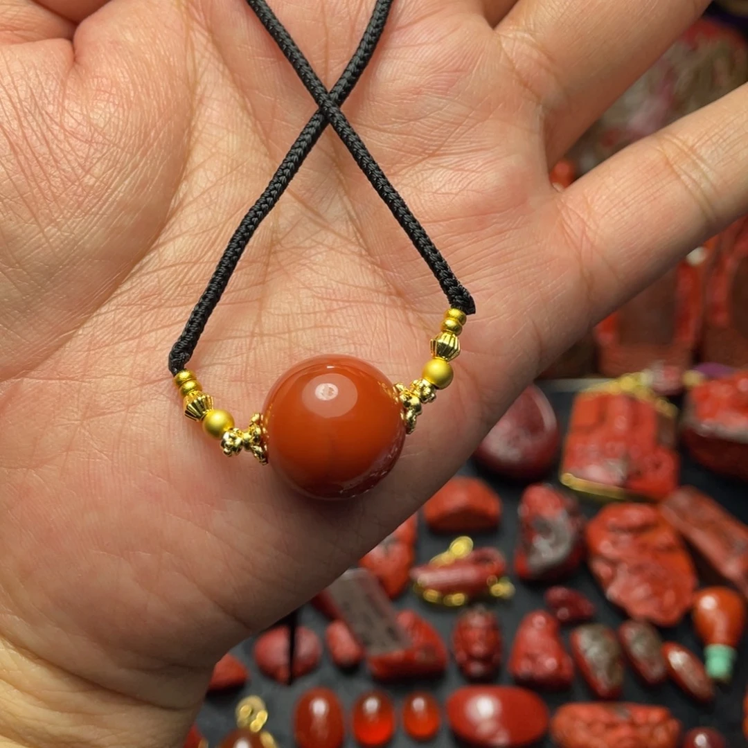 南红玛瑙未镶嵌颈饰17.6mm