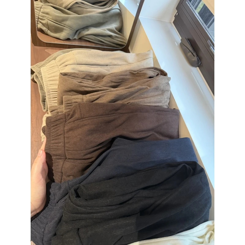 【前300单立减30】新品木棉绒草木灰绿升级灯芯绒山本直筒裤