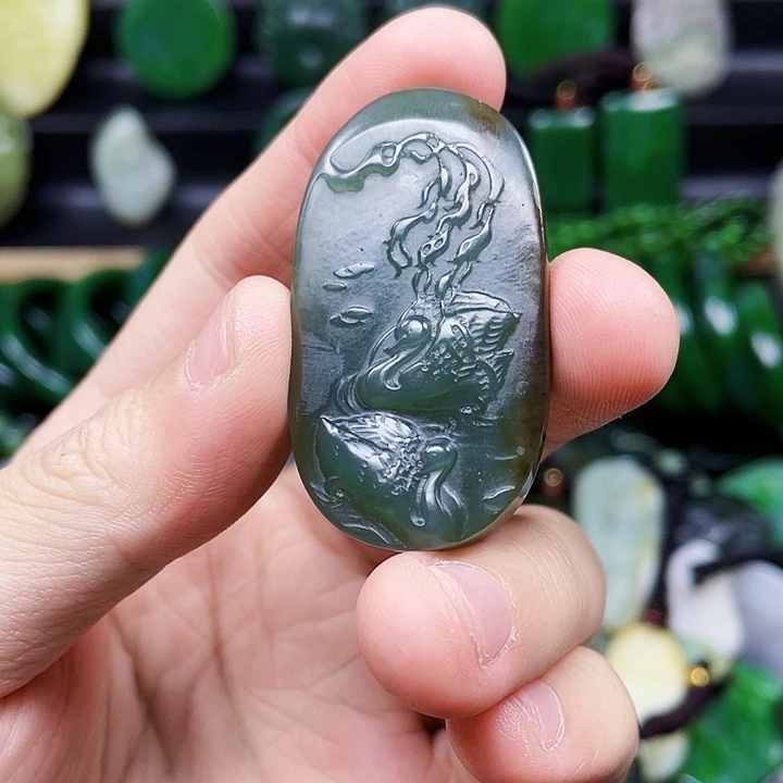 和田玉未镶嵌挂件