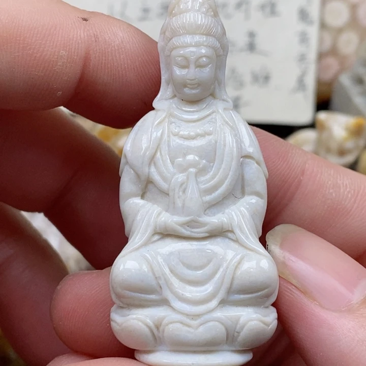 颈饰未镶嵌硅化珊瑚（珊瑚玉）
