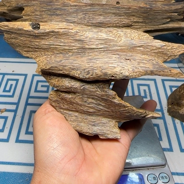 木质绿奇陆河摆件63克