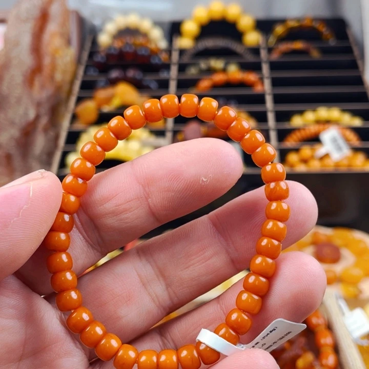 琥珀颈饰未镶嵌手串