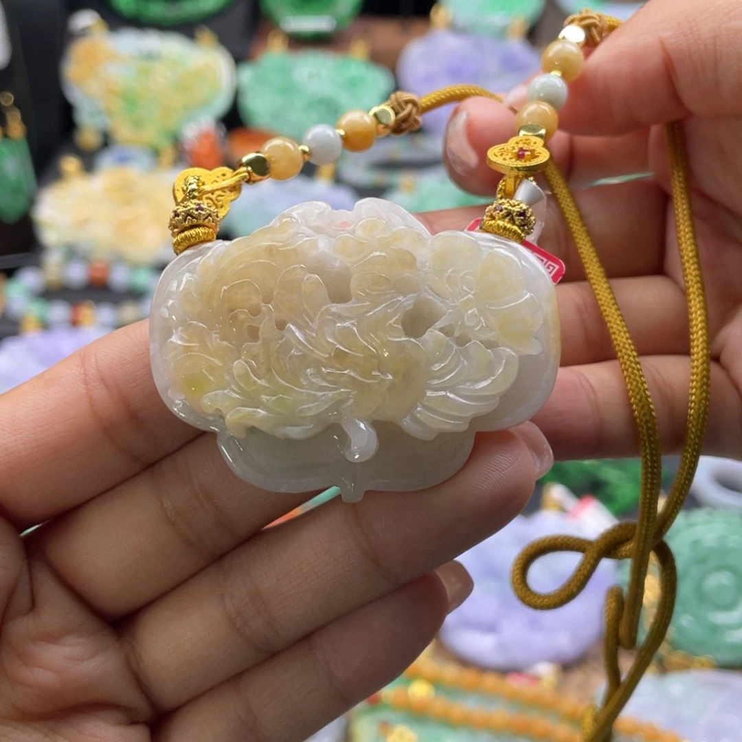 翡翠未镶嵌颈饰代编织
