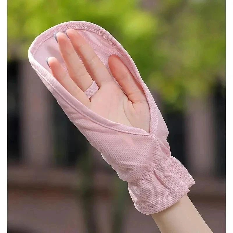 薄款开车防晒手套短款舒适防紫外线女夏季薄款开车护手时尚2025年