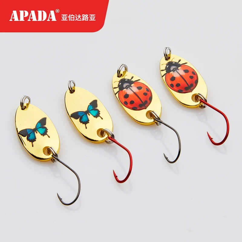 亚伯达黄铜亮片 彩色螵虫蓝蝶 仿生拟饵 OWNER单钩 溪流马口鳟鱼