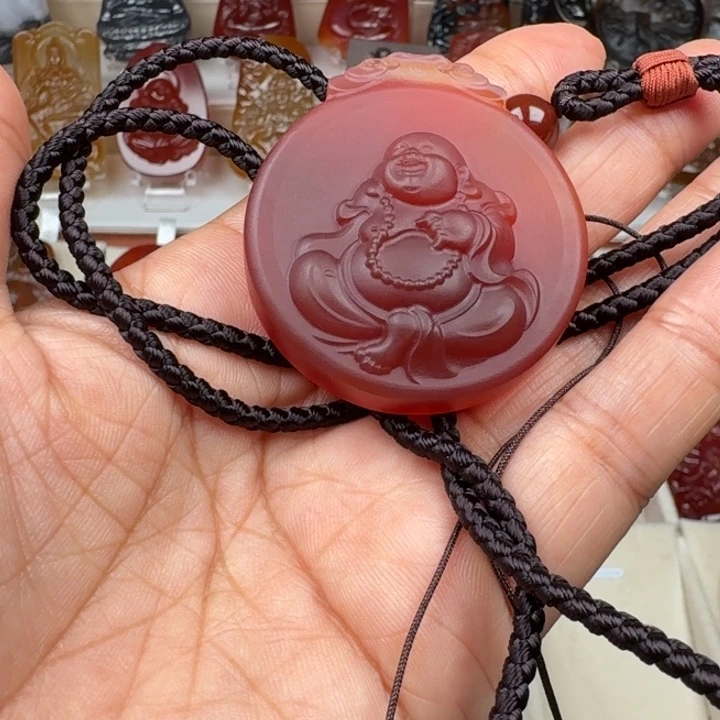 皆***活玛瑙/玉髓未镶嵌颈饰