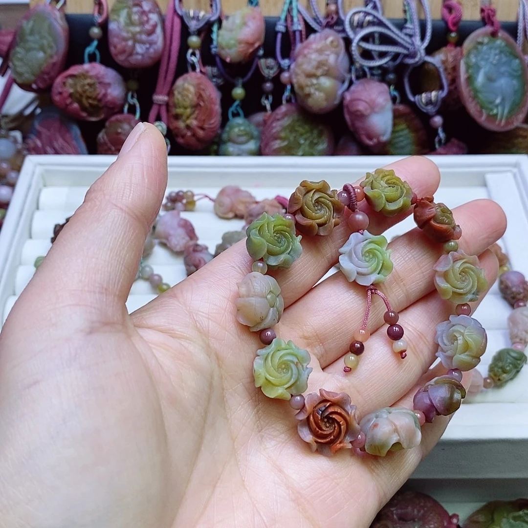 玛瑙/玉髓盐源玛瑙手链未镶嵌