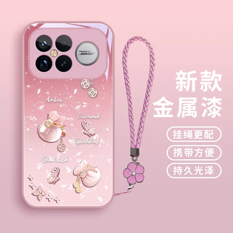 好运福袋适用红米K90ProMax手机壳REDMIK90玻璃壳K90Pro小众女款