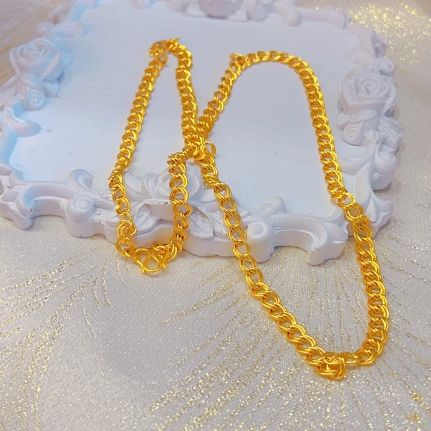 铜合金亚克力项链 中珠宝百搭首饰链子饰品