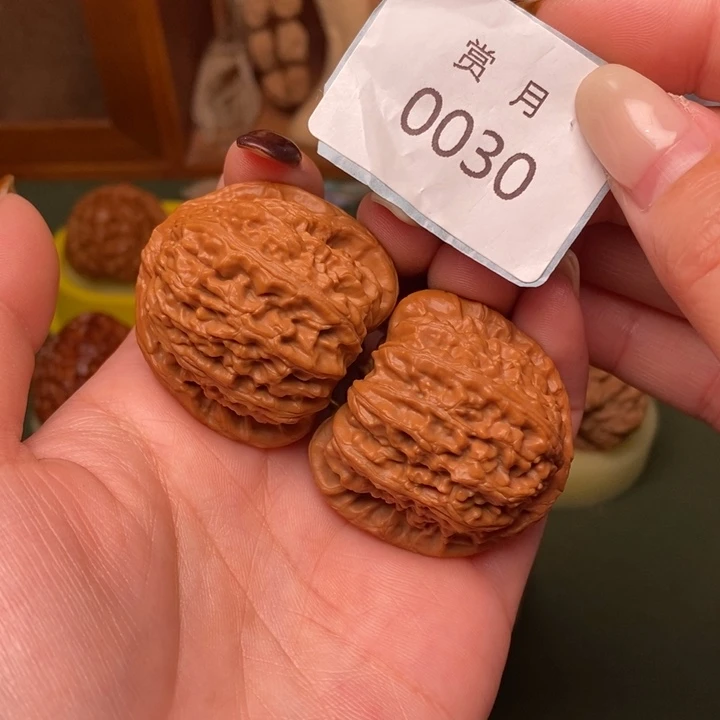 *****文玩核桃把件38白狮子0030