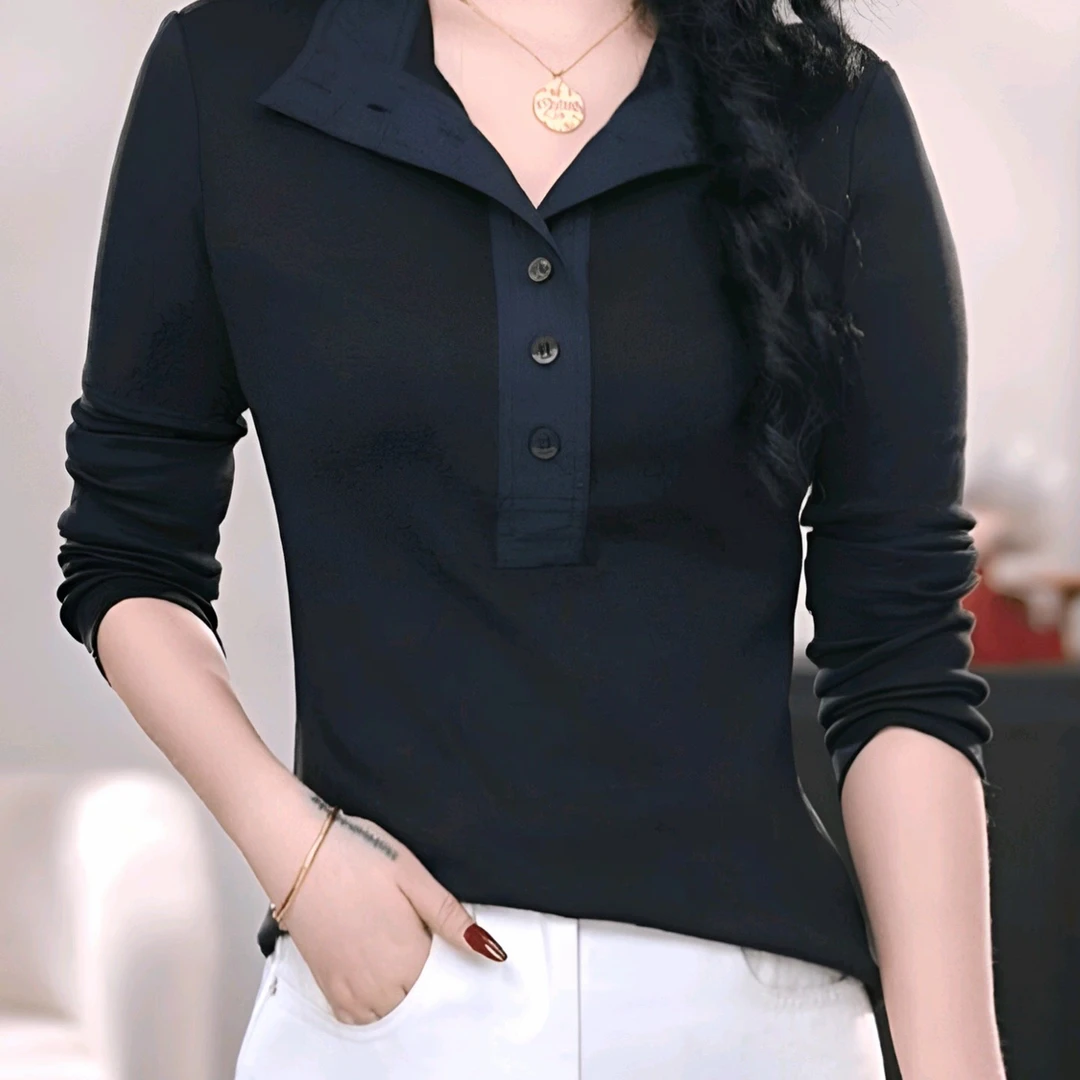 商场同款新款纯色时尚百搭套头休闲立领修身卫衣女530067