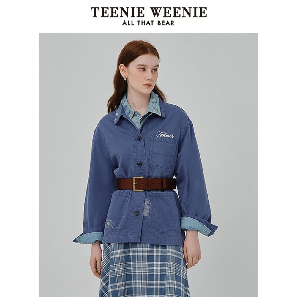 【赵老板专属】TeenieWeenie小熊25春新款工装风牛仔夹克外套女0541