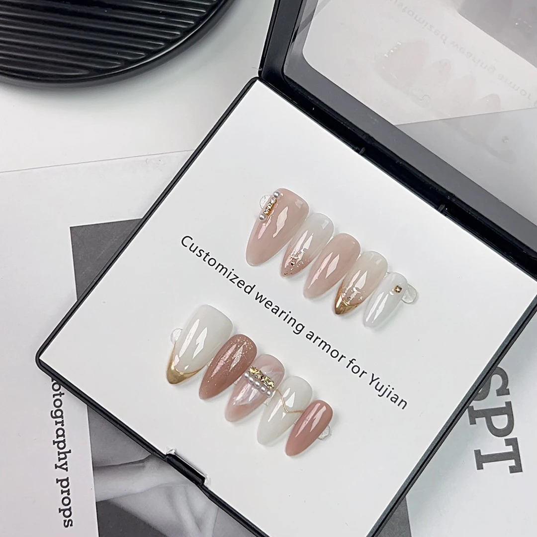 感穿戴甲穿戴甲欲风纯手工甲片ins时尚小众高级感成品美甲穿戴甲