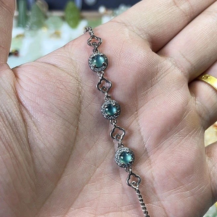 和田玉（碧玉）颈饰银S925镶嵌?****?