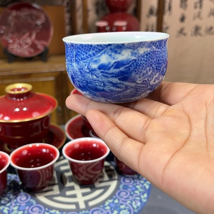 景德鎮淺行窯龙纹杯