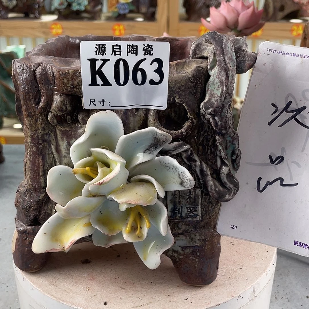 紫砂花盆景德镇陶瓷多肉花盆063