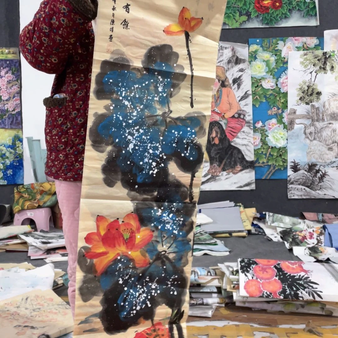 国画国画作品画心一张