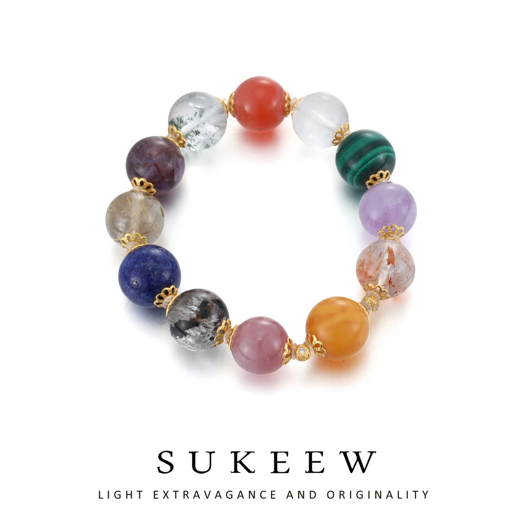 SUKEEW/酥可 925银手链 新中式轻奢多彩气质国风手链226021