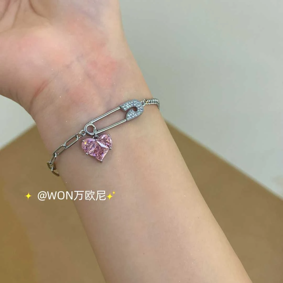 铜合金合成锆石手链 CHANGE x 恋爱ing手链 少女小众 弧 S069