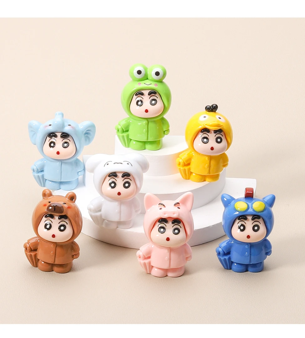 [九宫格]雨衣动物小新卡通车载摆件