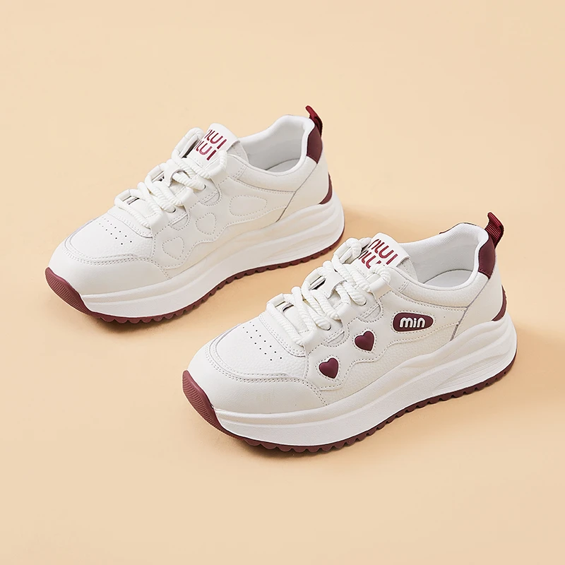 休闲鞋小白鞋女鞋夏季休闲鞋厚底增高防滑风,休闲百搭运动鞋鞋子