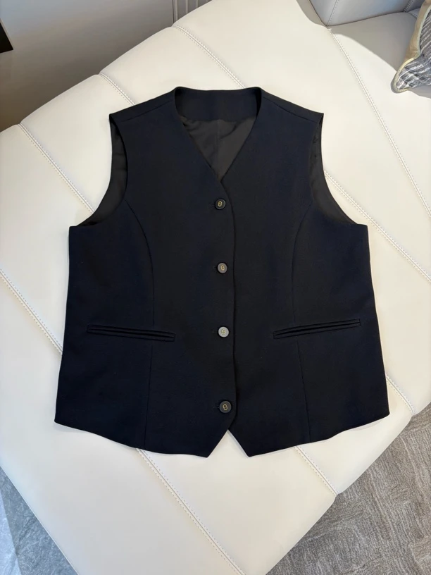 【老钱风】韩国专柜订单 春夏品牌新款v领马甲百搭休闲