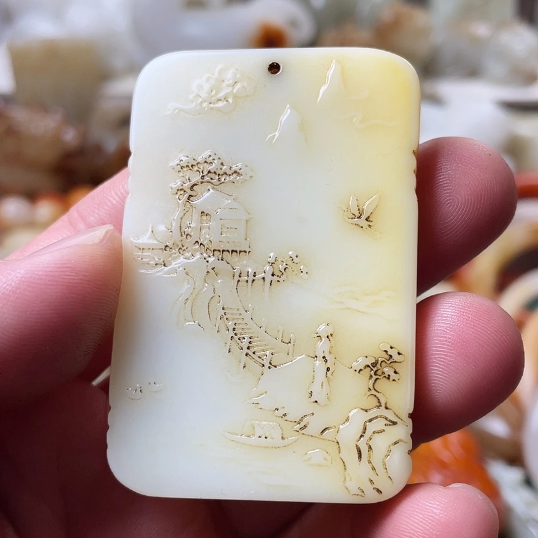 和田玉未镶嵌颈饰