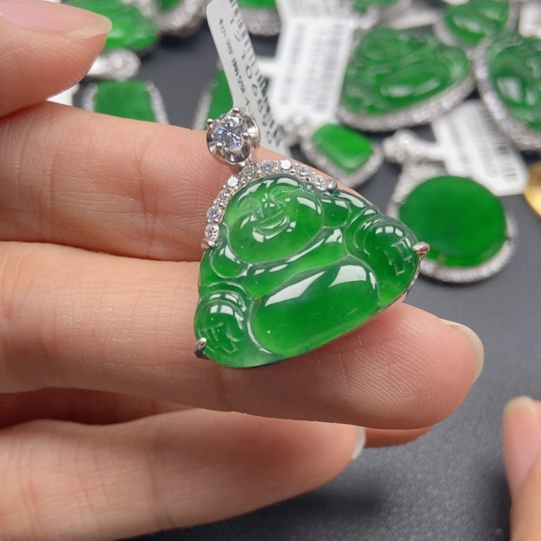 翡翠银S925镶嵌颈饰