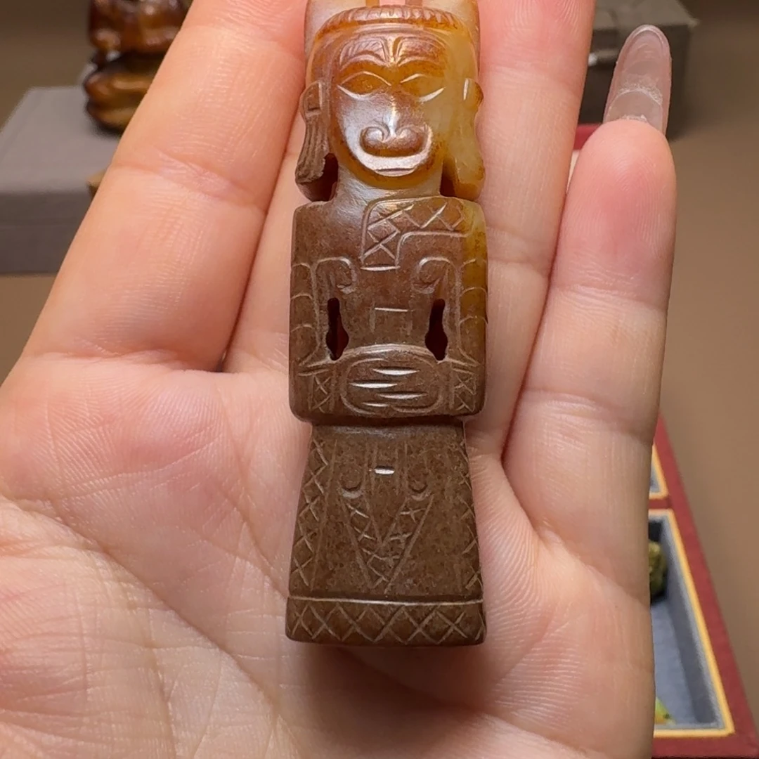 和田玉未镶嵌挂件紫**歌