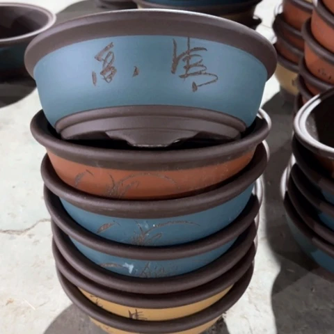 紫砂花盆        24.5×10 7个