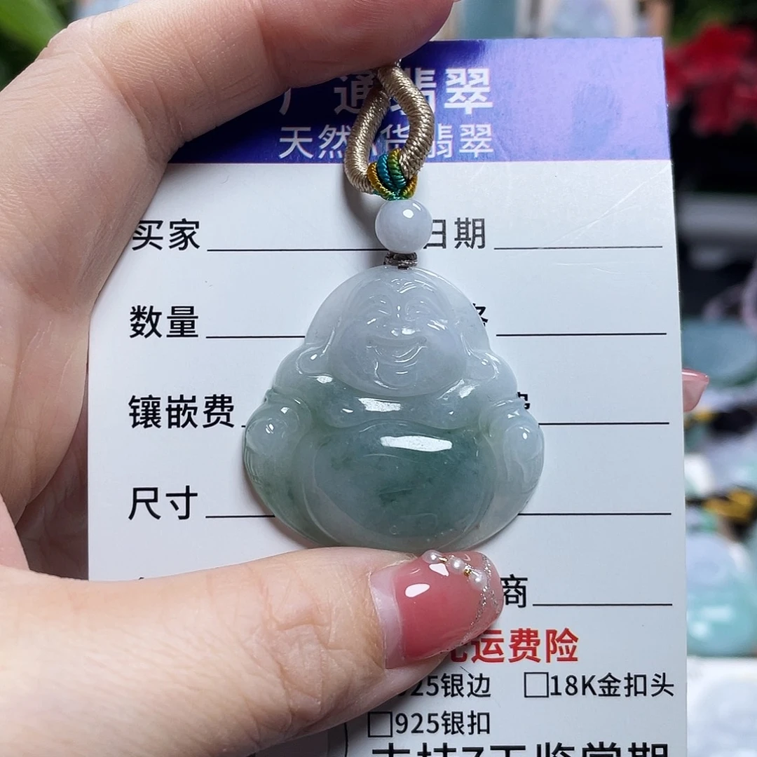翡翠未镶嵌颈饰佛公05